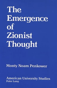 Title: The Emergence of Zionist Thought