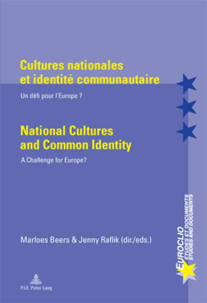 Cultures Nationales Et Identite Communautaire National Cultures And Common Identity Peter Lang Verlag