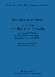 Title: Baltische und slavische Prosodie