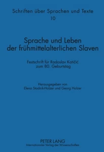 Title: Sprache und Leben der frühmittelalterlichen Slaven