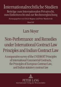 Title: Non-Performance and Remedies under International Contract Law Principles and Indian Contract Law