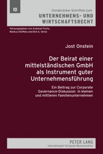Title: Der Beirat einer mittelständischen GmbH als Instrument guter Unternehmensführung