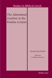 Title: The Adnominal Genitive in the Pauline Corpus