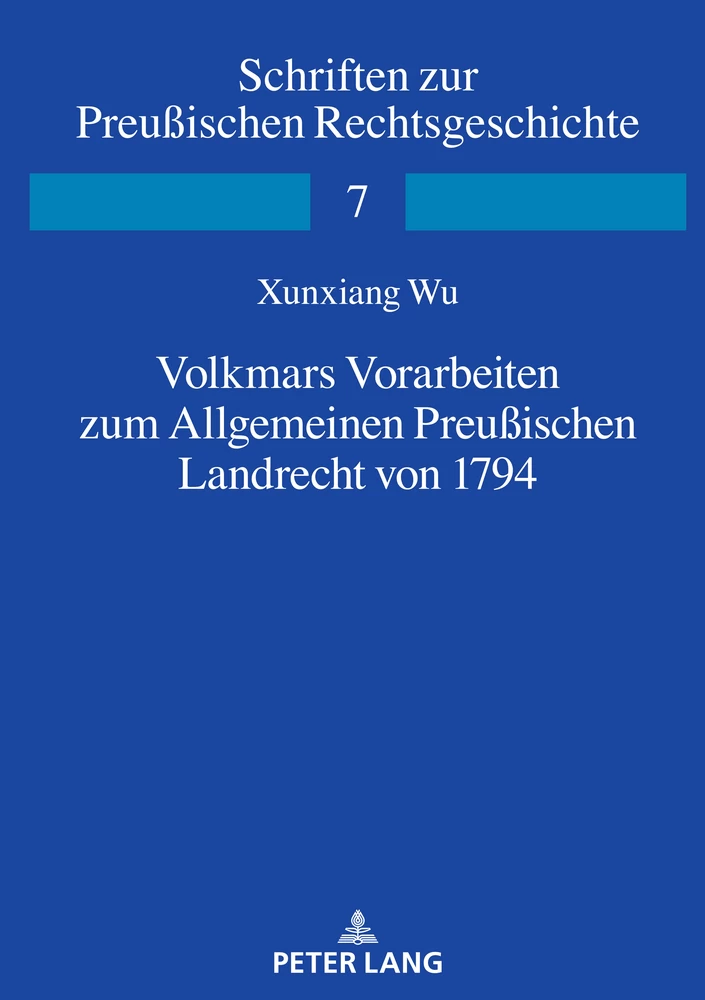 Titel: Volkmars Vorarbeiten zum Allgemeinen Preußischen Landrecht von 1794