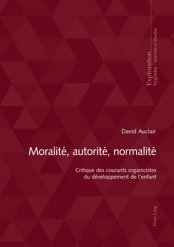 Moralite Autorite Normalite Peter Lang Verlag