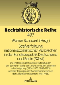 Title: Strafverfolgung nationalsozialistischer Verbrechen in der Bundesrepublik Deutschland und Berlin (West)