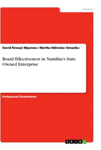 Titel: Board Effectiveness in Namibia’s State Owned Enterprise