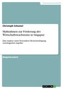 Titel: Maßnahmen zur Förderung des Wirtschaftswachstums in Singapur