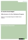 Titel: Effectiveness of a Peer Mediation Program