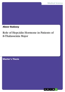 Titel: Role of Hepcidin Hormone in Patients of ß-Thalassemia Major