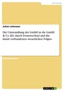 Titel: Die Umwandlung der GmbH in die GmbH & Co. KG durch Formwechsel und die damit verbundenen steuerlichen Folgen