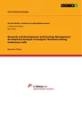 Titel: Research and Development and Earnings Management. An Empirical Analysis of Analysts’ Reactions during Conference Calls