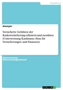 Titel: Versicherte Gefahren der Kaskoversicherung erläutern und zuordnen (Unterweisung Kaufmann‐/frau für Versicherungen und Finanzen)
