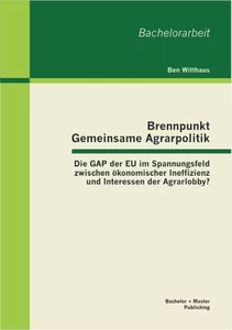 Titel: Brennpunkt Gemeinsame Agrarpolitik: Die GAP der EU im Spannungsfeld zwischen ökonomischer Ineffizienz und Interessen der Agrarlobby?