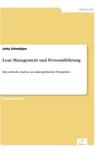 Titel: Lean Management und Personalführung