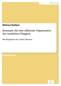 Titel: Konzepte für eine effiziente Organisation der staatlichen Tätigkeit