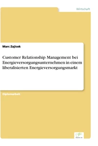Titel: Customer Relationship Management bei Energieversorgungsunternehmen in einem liberalisierten Energieversorgungsmarkt