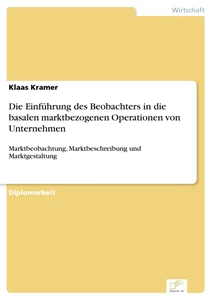 Titel: Die Einführung des Beobachters in die basalen marktbezogenen Operationen von Unternehmen