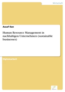Titel: Human Resource Management in nachhaltigen Unternehmen (sustainable businesses)