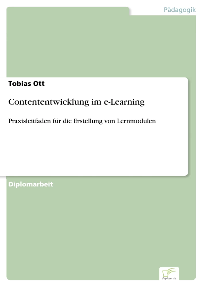 Titel: Contententwicklung im e-Learning