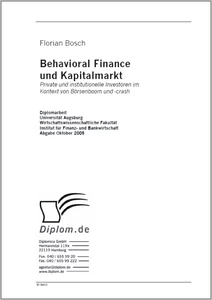 Titel: Behavioral Finance und Kapitalmarkt