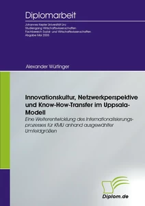 Titel: Innovationskultur, Netzwerkperspektive und Know-How-Transfer im Uppsala-Modell