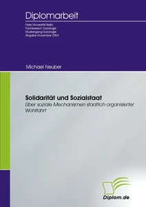 Titel: Solidarität und Sozialstaat