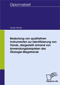Titel: Bedeutung von qualitativen Instrumenten zur Identifizierung von Trends, dargestellt anhand von Anwendungsbeispielen des Ökologie-Megatrends