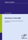 Titel: Wind Power in China 2008