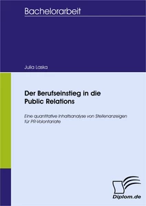 Titel: Der Berufseinstieg in die Public Relations