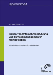 Titel: Risiken von Unternehmensführung und Portfoliomanagement in Kleinbetrieben