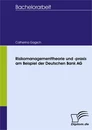 Titel: Risikomanagementtheorie und -praxis am Beispiel der Deutschen Bank AG