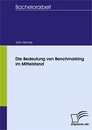 Titel: Die Bedeutung von Benchmarking im Mittelstand