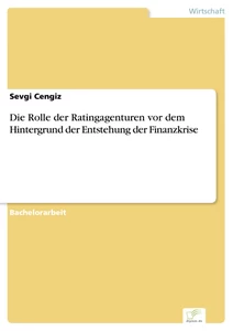Titel: Die Rolle der Ratingagenturen vor dem Hintergrund der Entstehung der Finanzkrise