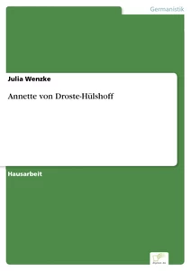 Titel: Annette von Droste-Hülshoff
