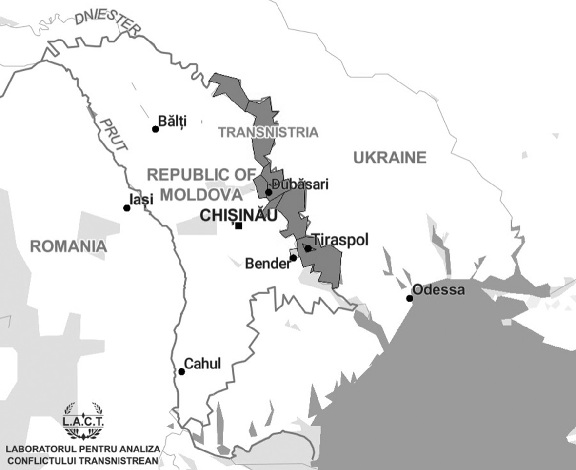 Figure 1.1.Map of Transnistria in the regional context.