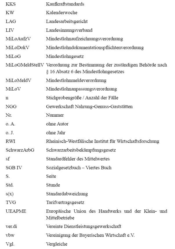 Diplomarbeiten24de Der Mindestlohn Und Das Bayerische Handwerk Auswirkungen Und Bewertung Des Milog - 