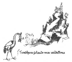 Bildergebnis für la fontaine de vaucluse dessein de la main de Petrarque