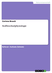 Título: Stoffwechselphysiologie