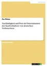 Título: Nachhaltigkeit und Preis als Determinanten des Kaufverhaltens von deutschen Verbrauchern
