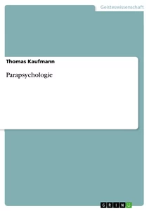 Título: Parapsychologie