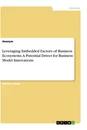Título: Leveraging Embedded Factors of Business Ecosystems. A Potential Driver for Business Model Innovations