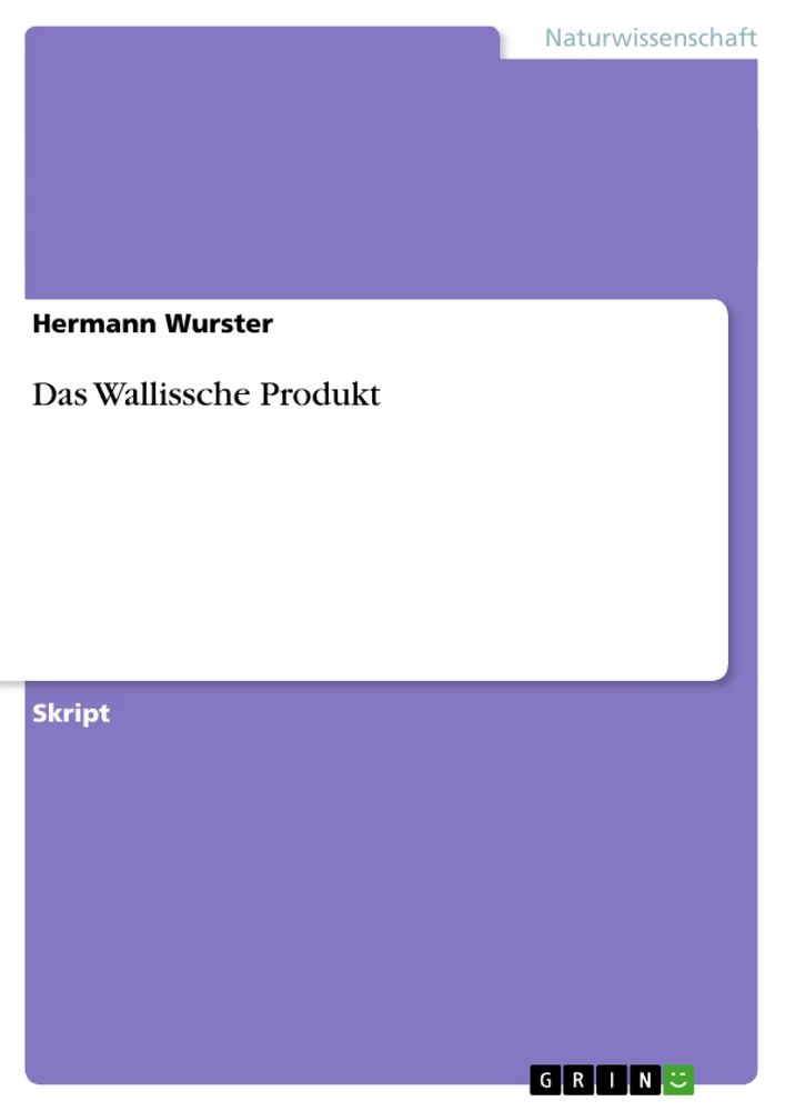 Título: Das Wallissche Produkt