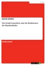 Title: Das Arndt-Gutachten und die Reaktionen der Bundesländer