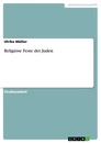 Titre: Religiöse Feste der Juden