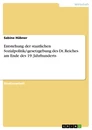 Title: Entstehung der staatlichen Sozialpolitik/-gesetzgebung des Dt. Reiches am Ende des 19. Jahrhunderts