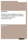 Título: Prüfung der Rechtmäßigkeit des Miles & More-Programmes der Deutschen Lufthansa AG anhand des deutschen Wettbewerbsrechts