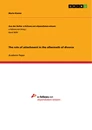 Title: The role of attachment in the aftermath of divorce