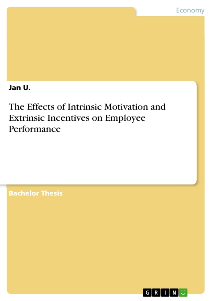 Titel: The Effects of Intrinsic Motivation and Extrinsic Incentives on Employee Performance