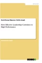 Titre: How Effective Leadership Correlates to High Performance